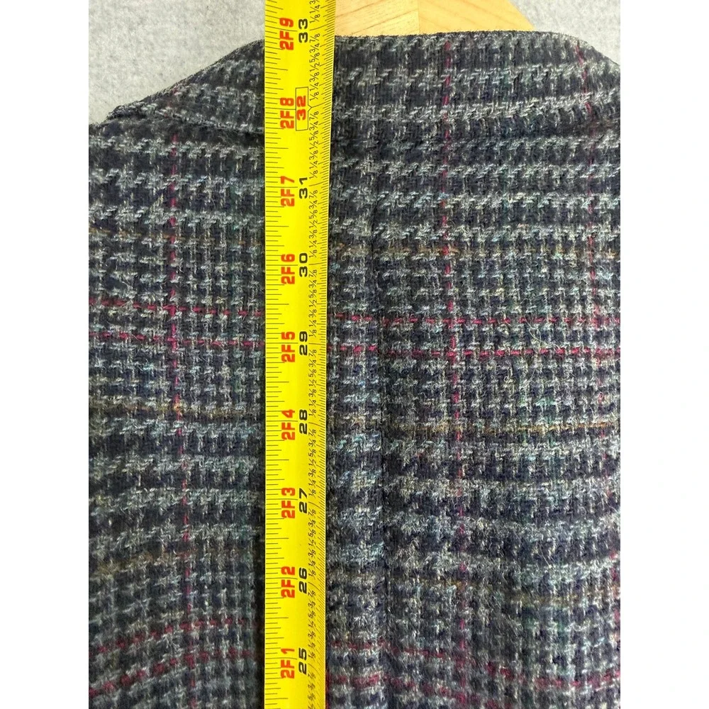 Austin Reed Jordan Marsh Mens 42R Wool Blazer Glen Plaid Grey Sport Coat Vintage